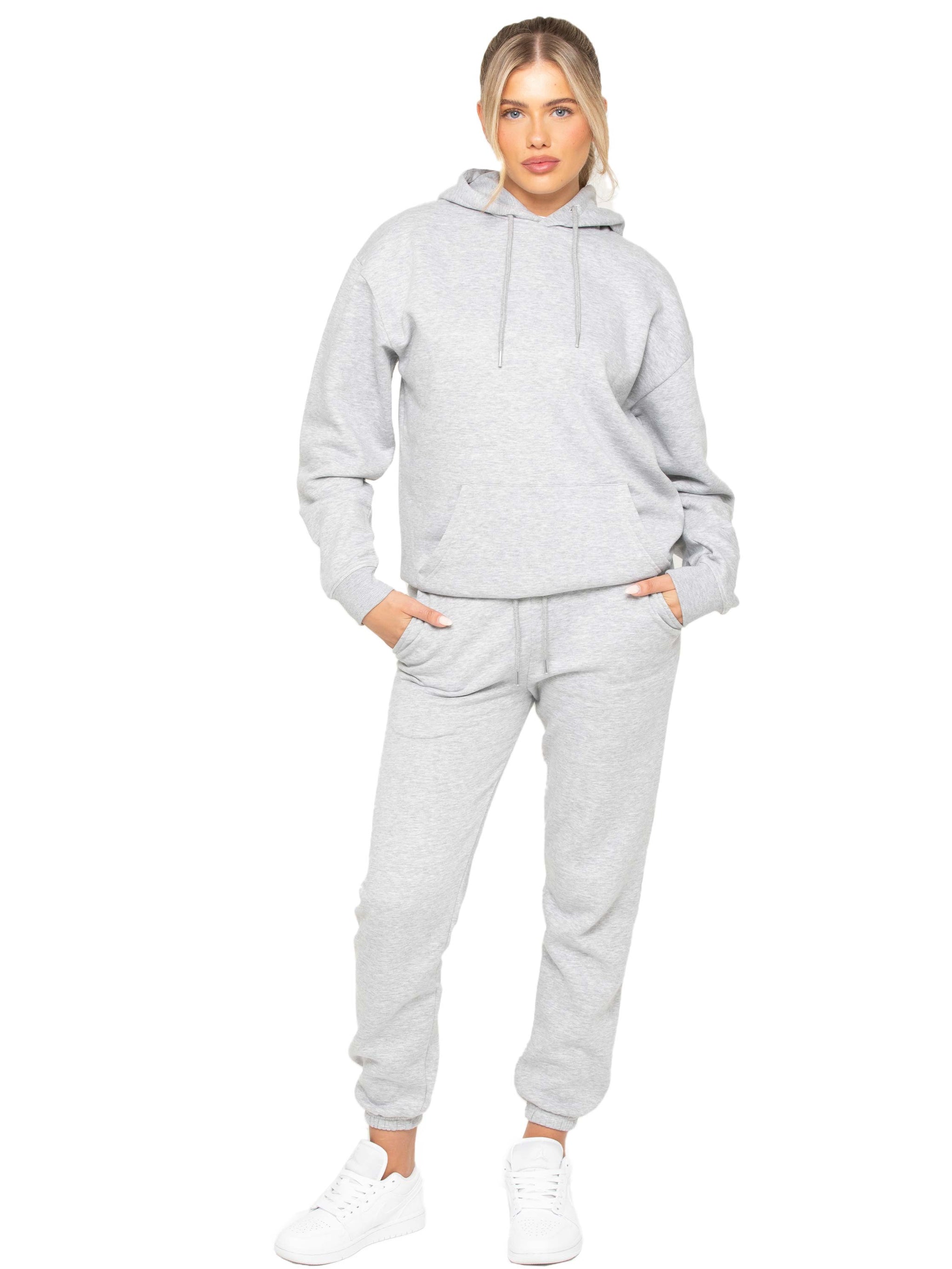 Essential Oversized Hoodie and Jogger Set Grey ENZO Jeans