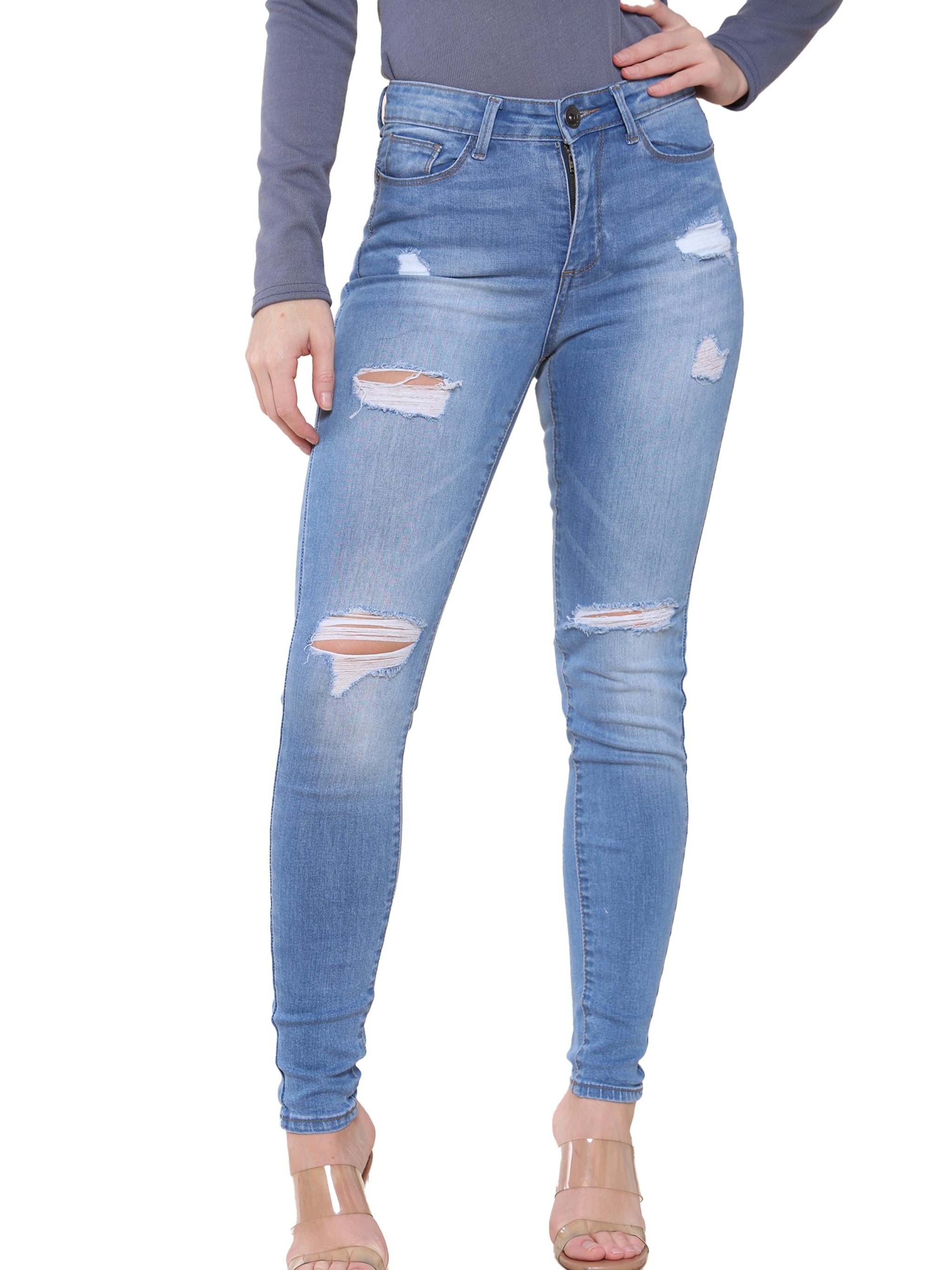 LAZER RIPPED authentic LIGHT BLUE JEANS 38X32