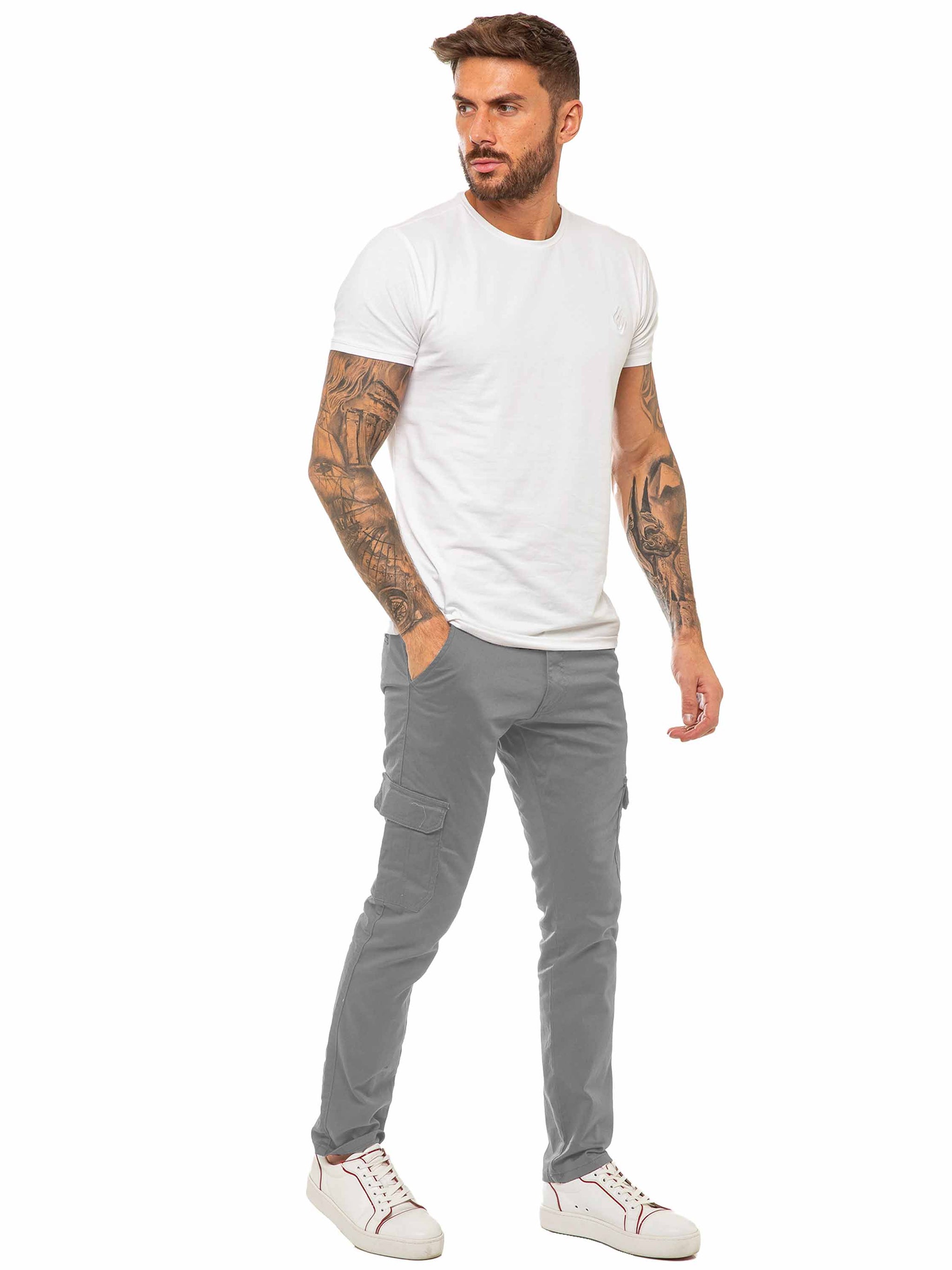 Bryce Stretch Cargo Pants Light Grey