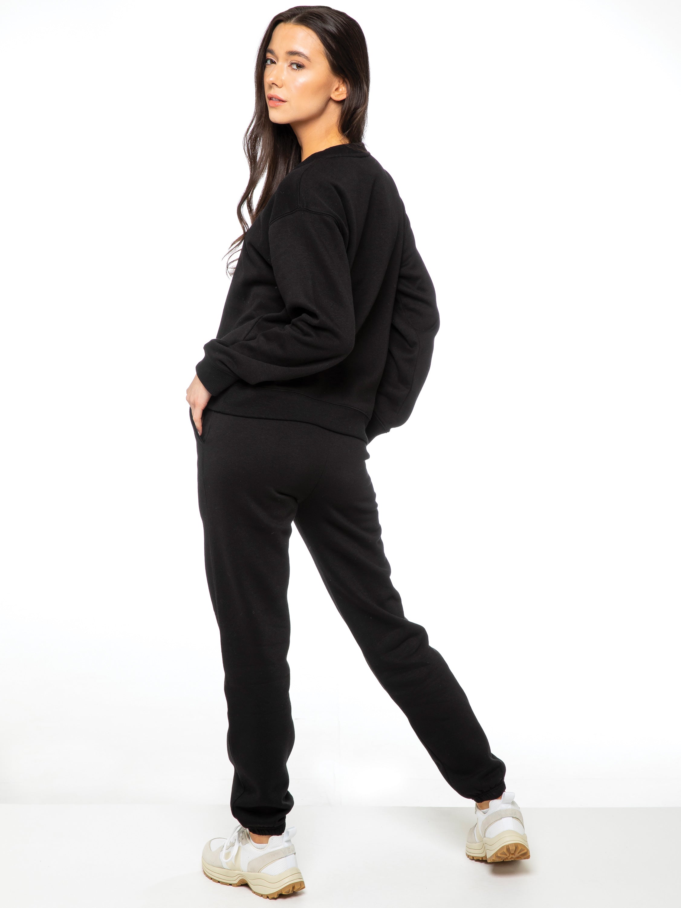 Essential Oversized Hoodie and Jogger Set - Black – ENZO Jeans