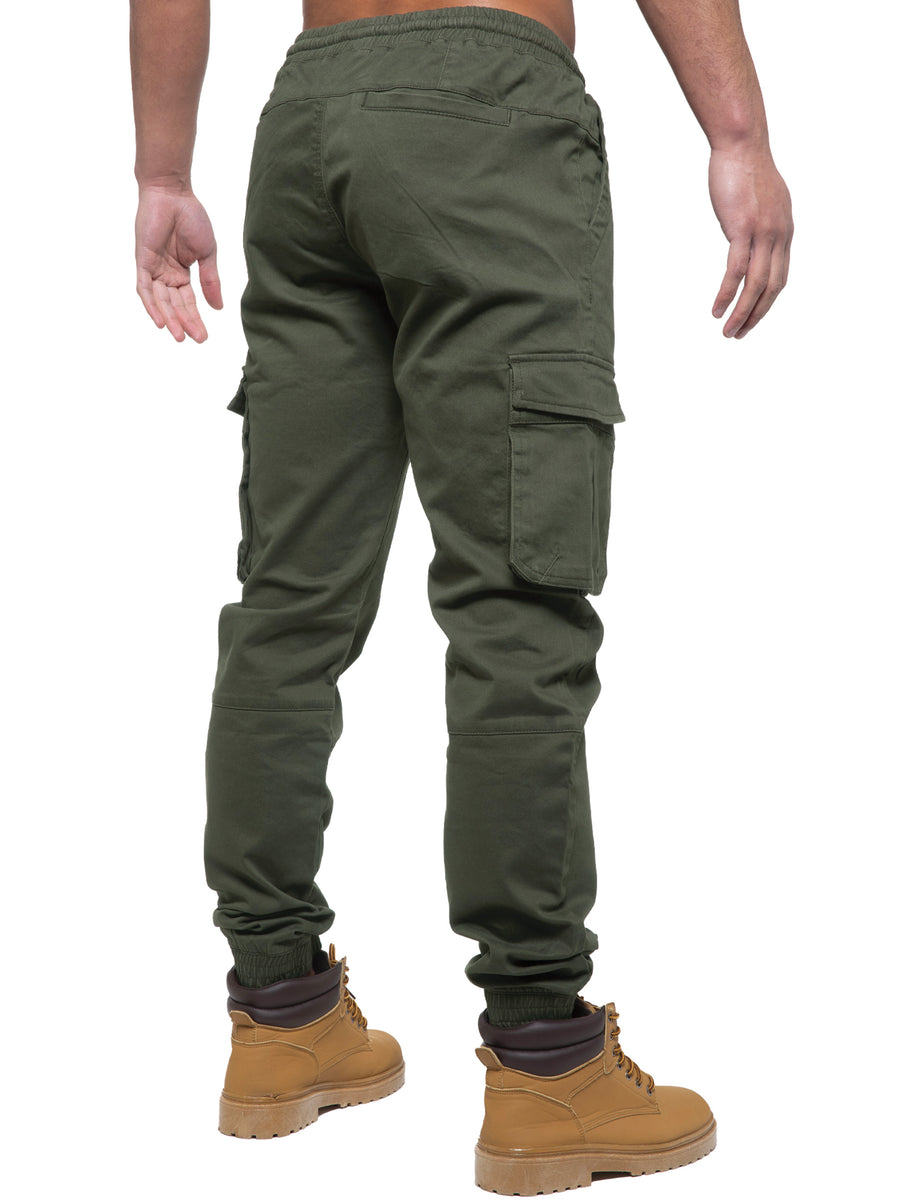 Brayden Cuffed Cargo Pants - Khaki – ENZO Jeans